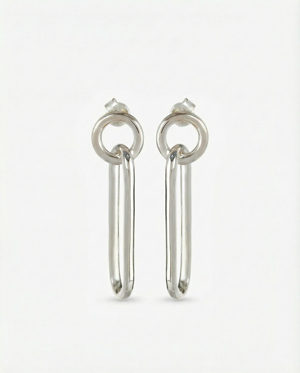 Round sterling silver earrings