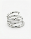 Round sterling silver ring