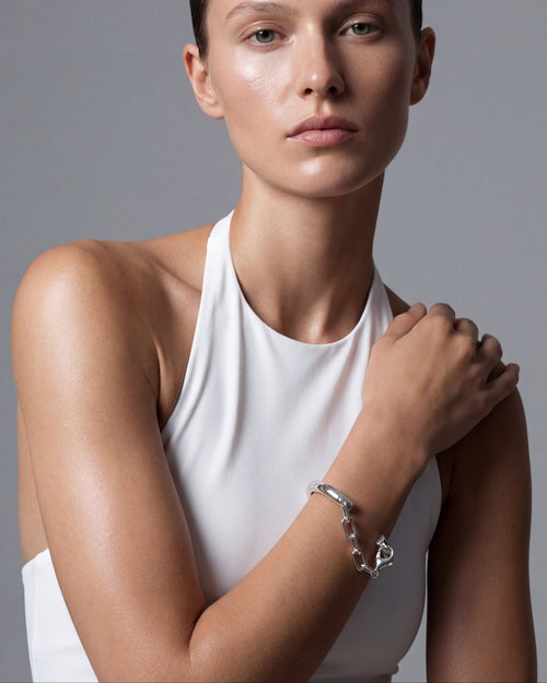 Chain sterling silver cuff